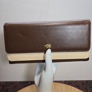 RFID Blocking ABS (Always Be Secure) Leather Clutch / Wallet Zip & Snap ID & CC